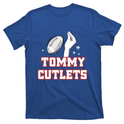 Ny Italian Hand Gesture Tommy Cutlets Football Quarterback Gift Design T-Shirt