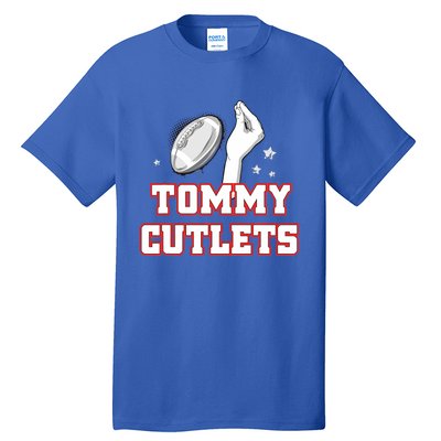 Ny Italian Hand Gesture Tommy Cutlets Football Quarterback Gift Design Tall T-Shirt