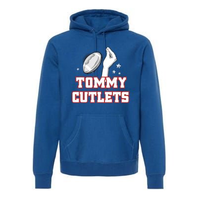 Ny Italian Hand Gesture Tommy Cutlets Football Quarterback Gift Design Premium Hoodie