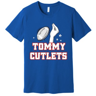 Ny Italian Hand Gesture Tommy Cutlets Football Quarterback Gift Design Premium T-Shirt