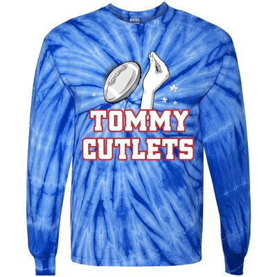 Ny Italian Hand Gesture Tommy Cutlets Football Quarterback Gift Design Tie-Dye Long Sleeve Shirt