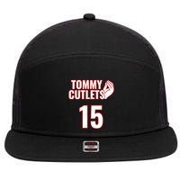 Ny Italian Hand Gesture Tommy Cutlets Football Quarterback 7 Panel Mesh Trucker Snapback Hat