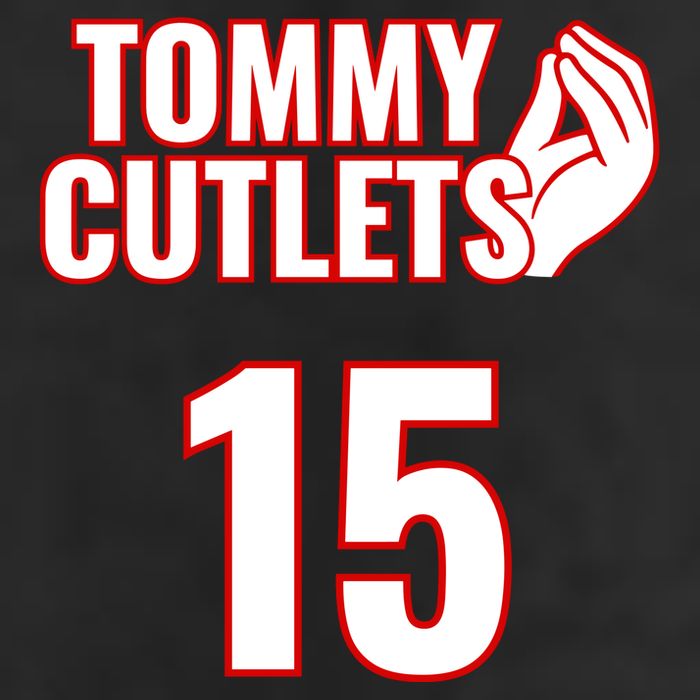 Ny Italian Hand Gesture Tommy Cutlets Football Quarterback 7 Panel Mesh Trucker Snapback Hat
