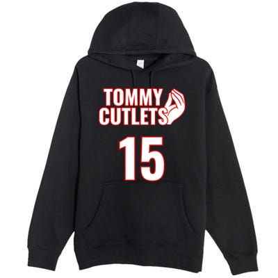 Ny Italian Hand Gesture Tommy Cutlets Football Quarterback Premium Pullover Hoodie
