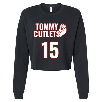 Ny Italian Hand Gesture Tommy Cutlets Football Quarterback Cropped Pullover Crew