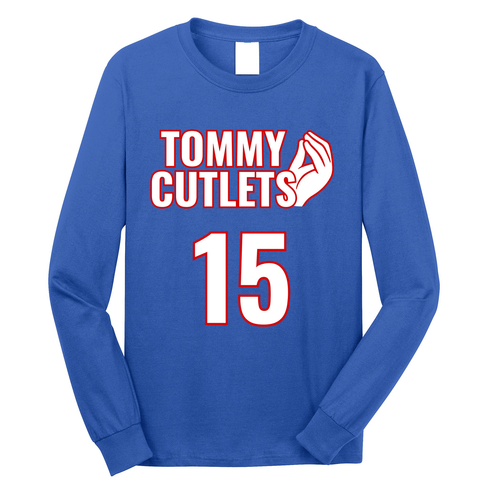 Ny Italian Hand Gesture Tommy Cutlets Football Quarterback Long Sleeve Shirt