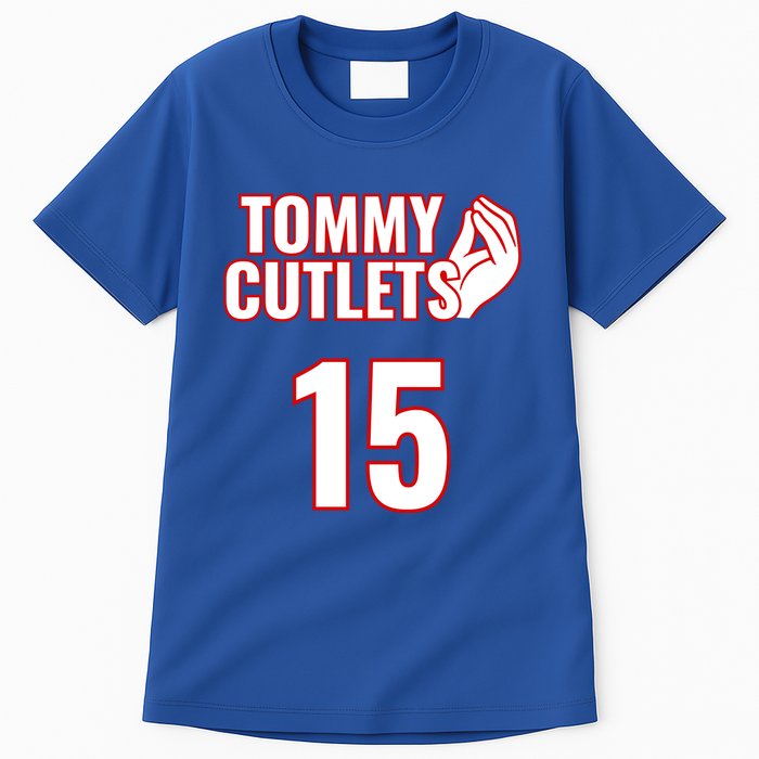 Ny Italian Hand Gesture Tommy Cutlets Football Quarterback Tall T-Shirt