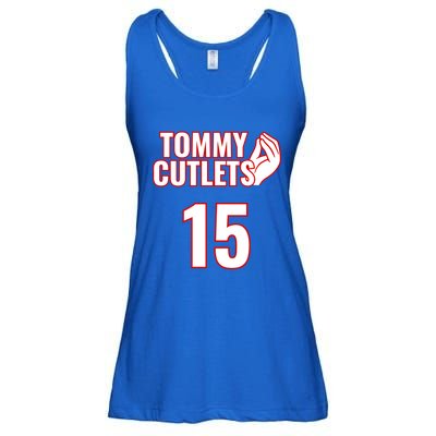 Ny Italian Hand Gesture Tommy Cutlets Football Quarterback Ladies Essential Flowy Tank