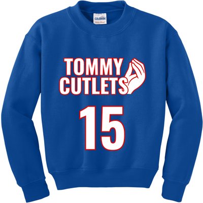 Ny Italian Hand Gesture Tommy Cutlets Football Quarterback Kids Sweatshirt