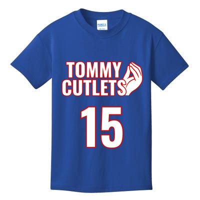 Ny Italian Hand Gesture Tommy Cutlets Football Quarterback Kids T-Shirt