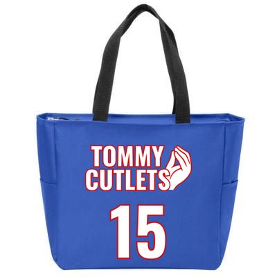 Ny Italian Hand Gesture Tommy Cutlets Football Quarterback Zip Tote Bag