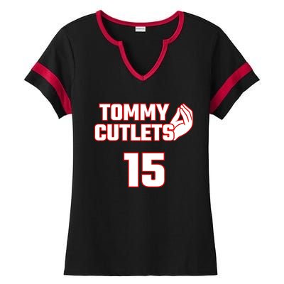 Ny Italian Hand Gesture Tommy Cutlets Football Quarterback Ladies Halftime Notch Neck Tee