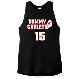 Ny Italian Hand Gesture Tommy Cutlets Football Quarterback Ladies PosiCharge Tri-Blend Wicking Tank