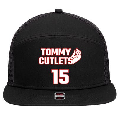 Ny Italian Hand Gesture Tommy Cutlets Football Quarterback 7 Panel Mesh Trucker Snapback Hat