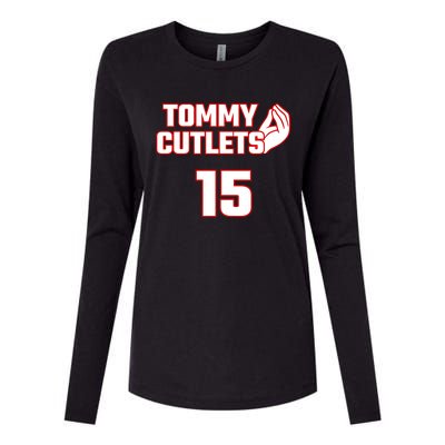 Ny Italian Hand Gesture Tommy Cutlets Football Quarterback Womens Cotton Relaxed Long Sleeve T-Shirt