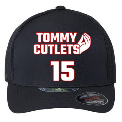 Ny Italian Hand Gesture Tommy Cutlets Football Quarterback Flexfit Unipanel Trucker Cap