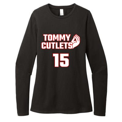 Ny Italian Hand Gesture Tommy Cutlets Football Quarterback Womens CVC Long Sleeve Shirt