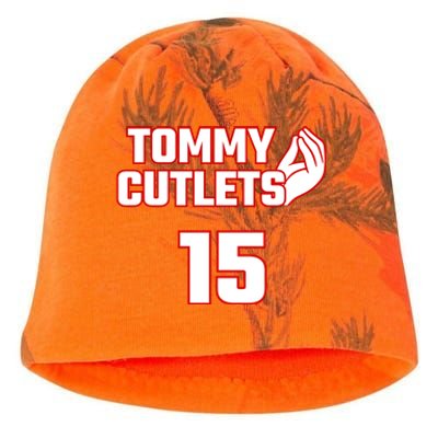 Ny Italian Hand Gesture Tommy Cutlets Football Quarterback Kati - Camo Knit Beanie