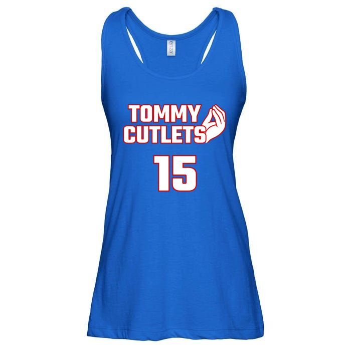 Ny Italian Hand Gesture Tommy Cutlets Football Quarterback Ladies Essential Flowy Tank