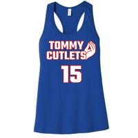 Ny Italian Hand Gesture Tommy Cutlets Football Quarterback Women's Racerback Tank