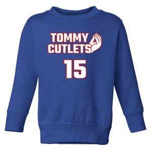 Ny Italian Hand Gesture Tommy Cutlets Football Quarterback Toddler Sweatshirt