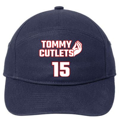 Ny Italian Hand Gesture Tommy Cutlets Football Quarterback 7-Panel Snapback Hat