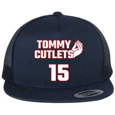 Ny Italian Hand Gesture Tommy Cutlets Football Quarterback Flat Bill Trucker Hat