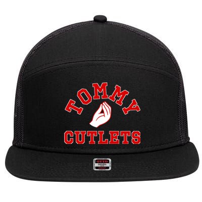 Ny Italian Hand Gesture Tommy Cutlets Football Quarterback 7 Panel Mesh Trucker Snapback Hat