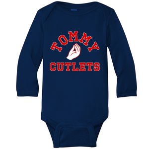 Ny Italian Hand Gesture Tommy Cutlets Football Quarterback Baby Long Sleeve Bodysuit