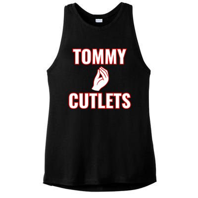 Ny Italian Hand Gesture Tommy Cutlets Football Quarterback Ladies PosiCharge Tri-Blend Wicking Tank