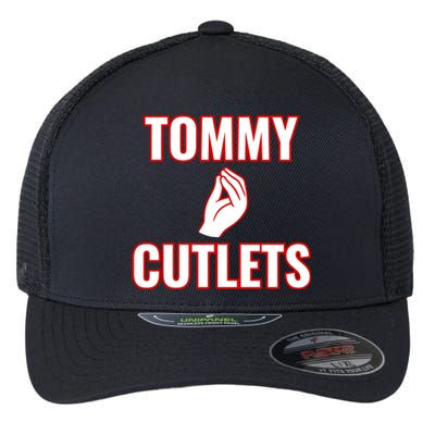 Ny Italian Hand Gesture Tommy Cutlets Football Quarterback Flexfit Unipanel Trucker Cap