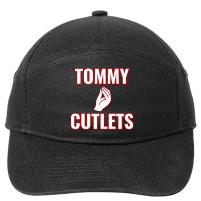 Ny Italian Hand Gesture Tommy Cutlets Football Quarterback 7-Panel Snapback Hat