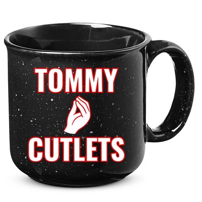 Ny Italian Hand Gesture Tommy Cutlets Football Quarterback 15oz Campfire Ceramic Mug