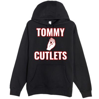 Ny Italian Hand Gesture Tommy Cutlets Football Quarterback Premium Pullover Hoodie
