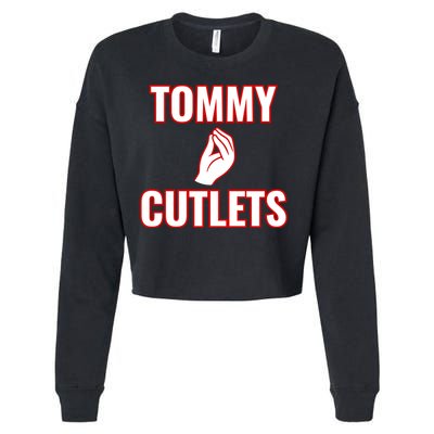 Ny Italian Hand Gesture Tommy Cutlets Football Quarterback Cropped Pullover Crew