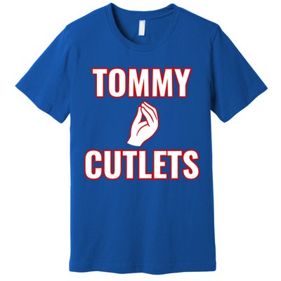 Ny Italian Hand Gesture Tommy Cutlets Football Quarterback Premium T-Shirt