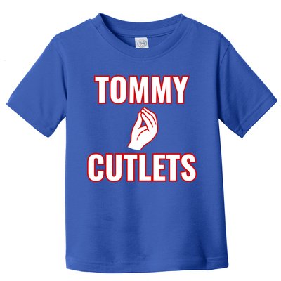 Ny Italian Hand Gesture Tommy Cutlets Football Quarterback Toddler T-Shirt