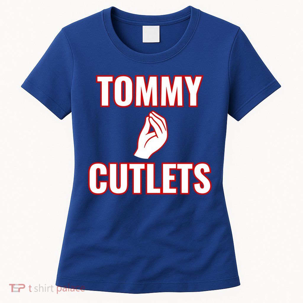 Ny Italian Hand Gesture Tommy Cutlets Football Quarterback Womens T-Shirt