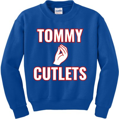 Ny Italian Hand Gesture Tommy Cutlets Football Quarterback Kids Sweatshirt