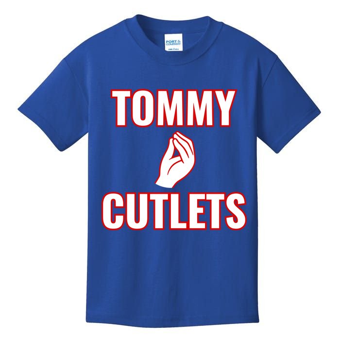 Ny Italian Hand Gesture Tommy Cutlets Football Quarterback Kids T-Shirt