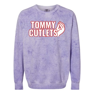 Ny Italian Hand Gesture Tommy Cutlets Football Quarterback Colorblast Crewneck Sweatshirt