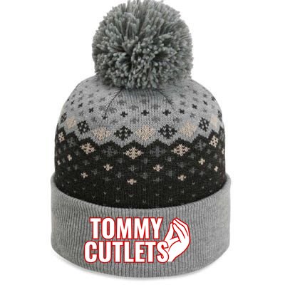 Ny Italian Hand Gesture Tommy Cutlets Football Quarterback The Baniff Cuffed Pom Beanie