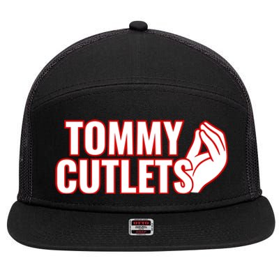 Ny Italian Hand Gesture Tommy Cutlets Football Quarterback 7 Panel Mesh Trucker Snapback Hat