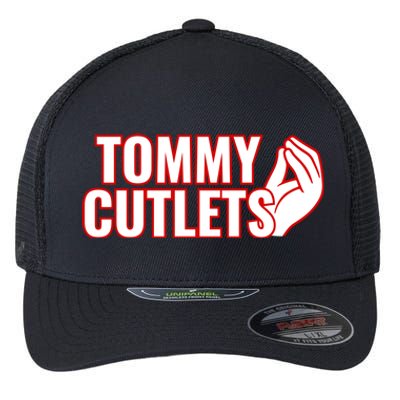 Ny Italian Hand Gesture Tommy Cutlets Football Quarterback Flexfit Unipanel Trucker Cap