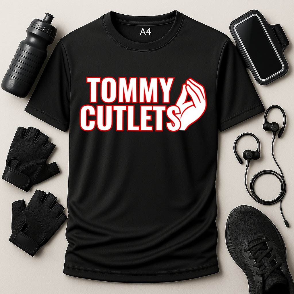 Ny Italian Hand Gesture Tommy Cutlets Football Quarterback Cooling Performance Crew T-Shirt