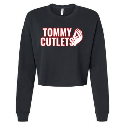 Ny Italian Hand Gesture Tommy Cutlets Football Quarterback Cropped Pullover Crew