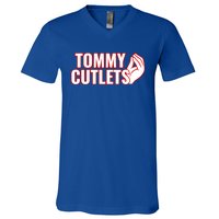 Ny Italian Hand Gesture Tommy Cutlets Football Quarterback V-Neck T-Shirt