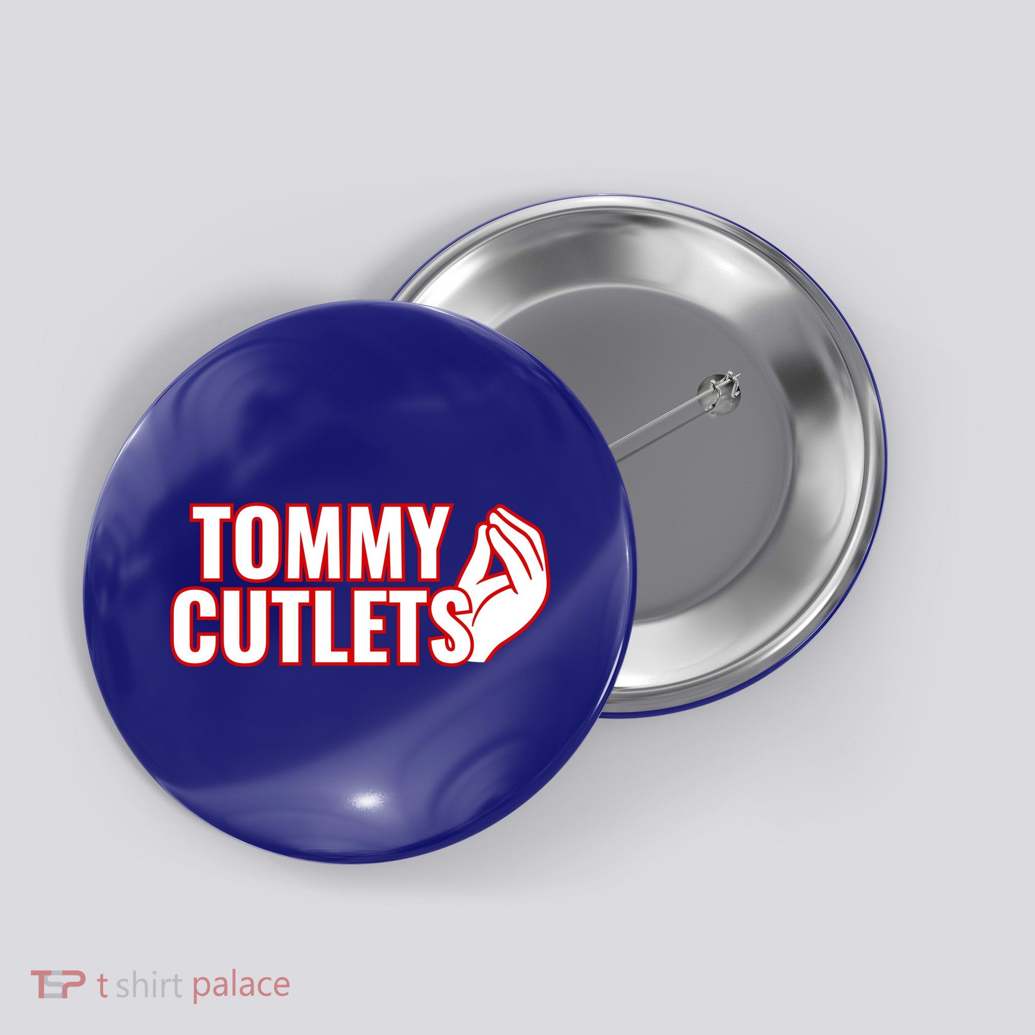 Ny Italian Hand Gesture Tommy Cutlets Football Quarterback Button