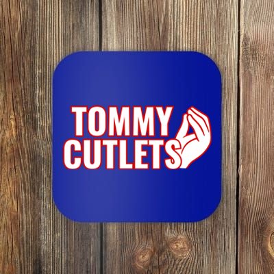 Ny Italian Hand Gesture Tommy Cutlets Football Quarterback Coaster