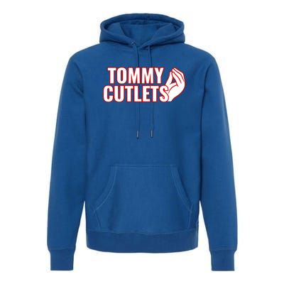 Ny Italian Hand Gesture Tommy Cutlets Football Quarterback Premium Hoodie